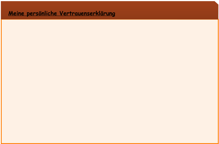Meine persnliche Vertrauenserklrung